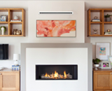 L1 Linear Series with Driftwood, 1 Inch Surround and the Valor HeatShift System