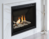 H5 Series shown with Driftwood, Fluted Black Liner, 1 Inch Fixed Framing Kit in Black and the Valor HeatShift System (side vents)