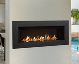 L2 Linear Series with Murano Glass, Fluted Black Liner, 5 1/4 Inch Surround in Black and GV60CKO Outdoor Conversion Kit
