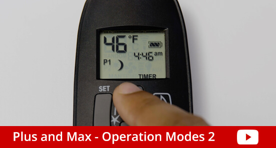Valor Plus and Max Remote Controls Operation Mode 2
